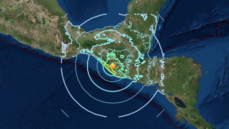 මෙක්සිකෝ හි දකුණු වෙරළින් ඔබ්බෙහි ශාන්තිකර සාගරයේ මැග්නිටියුඩ් 8.1 ක ප්‍රබල භුමිකම්පාවක්