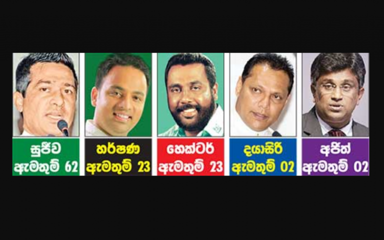 අර්ජුන්  ඇලෝසියස්‌ ඇමතූ කෝප් සාමාජිකයන් හෙළි වෙයි