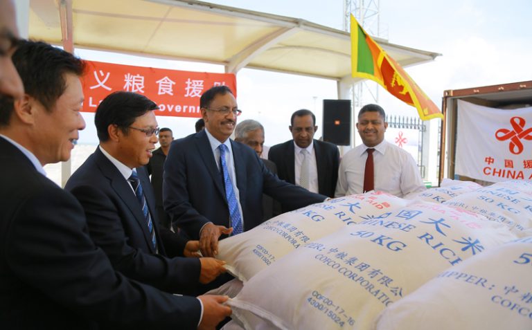 ආපදාවලින් විපතට පත්වූවන්ට චීනයෙන් සහල් මෙට්‍රික් ටොන් 2750ක්