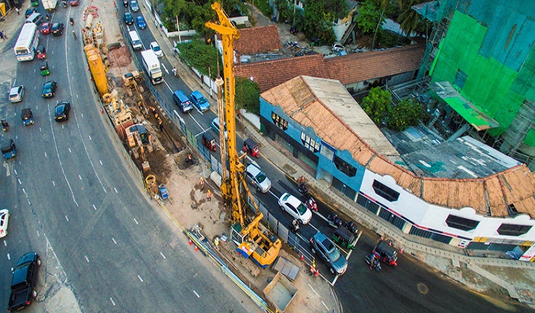 රාජගිරිය ගුවන් පාලමේ ඉදිකිරීම් අවසන් අදියරේ
