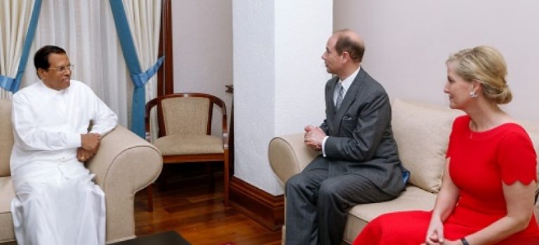 එඩ්වර්ඩ් කුමරු සහ සොපී කුමරිය ඇතුළු නියෝජිත පිරිස ජනපති හමුවෙයි