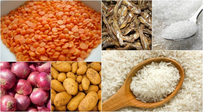 අත්‍යවශ්‍ය ආහාර ද්‍රව්‍ය හතක මිලගණන් අඩු කිරීමට පියවර