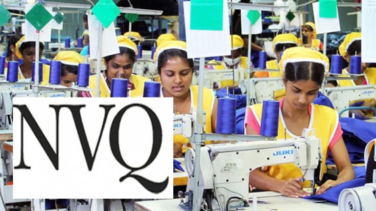 පේෂකර්ම හා ඇඟළුම් ක්‍ෂේත්‍රයේ පාඨමාලාවන් සඳහා ජාත්‍යන්තරය පිළිගත් NVQ සහතියක්