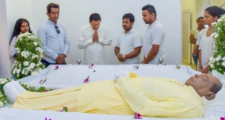 ප්‍රවීන මාධ්‍යවේදී හේම නලින් කරුණාරත්න මහතාගේ දේහයට ජනපති අවසන් ගෞරව දක්වයි