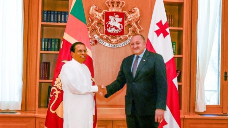 ශ‍්‍රී ලංකාව සහ ජෝර්ජියාව අතර මිත‍්‍ර සබඳතා වැඩිදියුණු කර ගැනීම පිළිබඳ දෙරටේ නායකයන්ගේ අවධානය