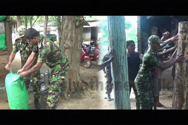 දහයියා වලට මුවා වී තේක්ක අැද්ද 2ක් දැලේ – PHOTOS