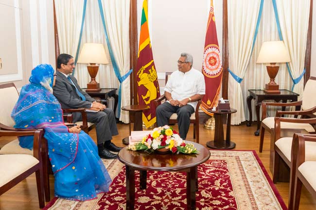 ලංකාවේ බංග්ලාදේශ මහකොමසාරිස් හා ජනපති හමුවෙයි