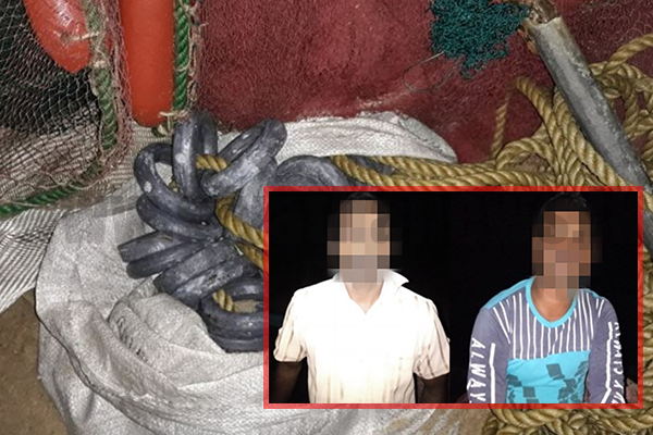 නීති විරෝධීව ධීවර කටයුතුවල නිරත වූ  2ක් නාවික හමුදා බාරයට