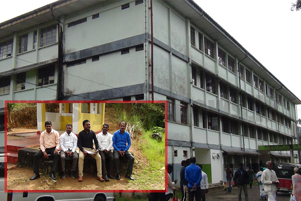 මස්කෙළිය ප්‍රාදේශීය රෝහල ඉදිරිපිට 5 දෙනෙක් සත්‍යග්‍රහයක