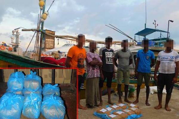 කේරළ ගංජා ප්‍රවාහනය කරමින් තිබූ ට්‍රෝලර් යාත්‍රාවක් නාවික හමුදා භාරයට