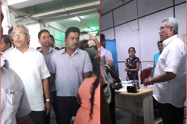 ජනපති හදිසියේ කොළඹ ජාතික රෝහ‌ලට යයි – ඡායාරූප