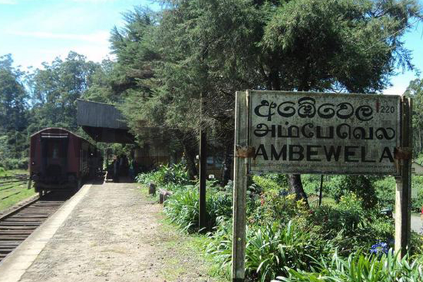 උඩරට දුම්රිය මාර්ගයේ දුම්රියක් පීලි පනී
