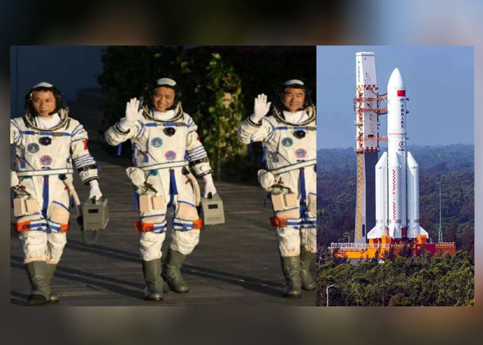 චීනයේ ගගනගාමීන් තිදෙනෙක් අභ්‍යවකාශයට