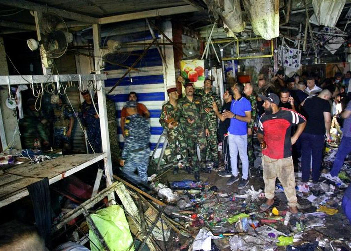 ඉරාකයේ බැග්ඩෑඩ් නුවර බෝම්බ  පිපිරීමක් –  පුද්ගලයින් 35 ක් ජිවිතක්ෂයට