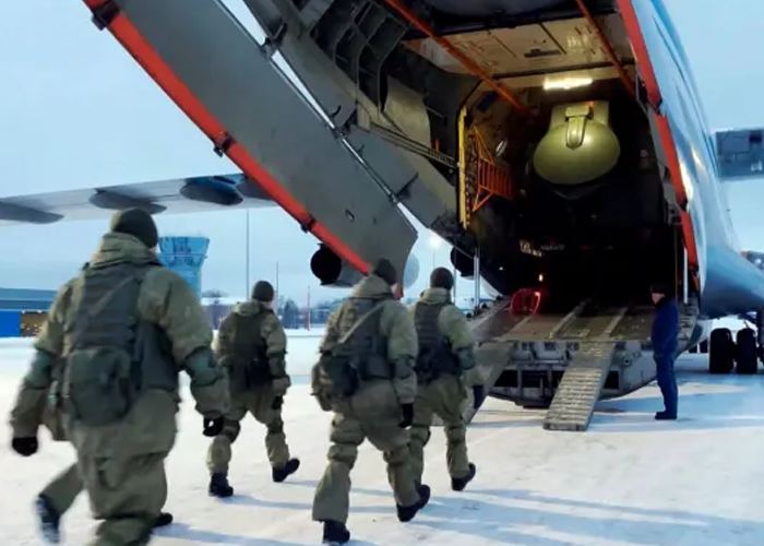 කසකස්ථානයේ විරෝධතා මැඩ පැවැත්වීමට තවත් රුසියානු හමුදා කණ්ඩායමක් එරටට