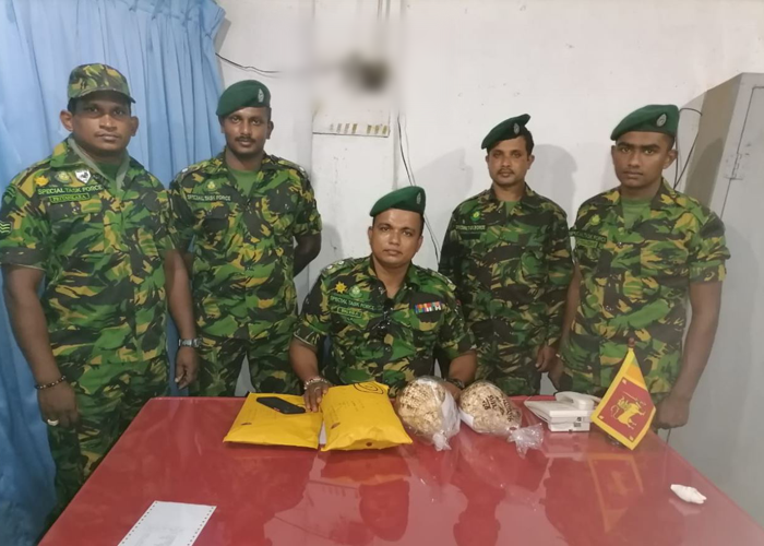වාලම්පුරි දෙකක් සමග පුද්ගලයකු අත්අඩංගුවට