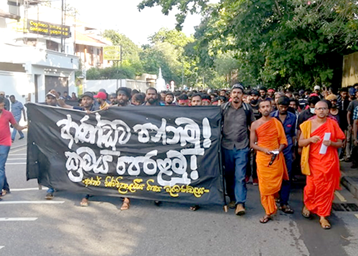 අන්තරේ පා ගමන යළි ගාලුමුවදොර දක්වා ගමන් ආරම්භ කරයි