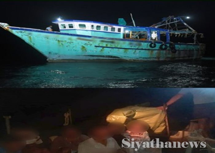 අනවසර ධීවර කර්මාන්තයේ යෙදුණු ට්‍රෝලර් යාත්‍රාවක් නාවික හමුදා භාරයට