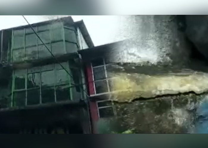 හැටන් නගරයේ සිව් මහල් ගොඩනැගිල්ලක් කඩා වැටීමේ අවධානමක