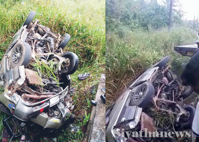 වෑන් රථයක් පෙරළී යාමෙන් කාන්තාවක් මරුට – 10කට තුවාල