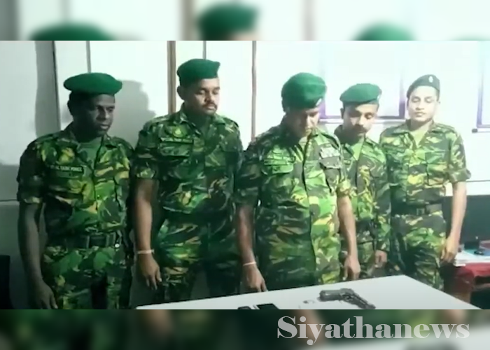 විදේශීය රටක නිෂ්පාදිත පිස්තෝලයක් සමඟ පුද්ගලයන් දෙදෙනෙක් අත්අඩංගුවට