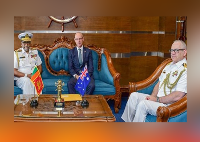 ශ්‍රී ලංකාවේ ඕස්ට්‍රේලියානු මහ කොමසාරිස් සහ නාවික හමුදාධිපති අතර හමුවක්