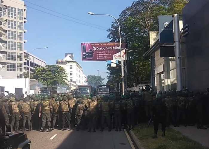 ජාතික ජන බලවේගයේ විරෝධතාවයට ජල හා කඳුළු ගෑස් ප්‍රහාරයක්