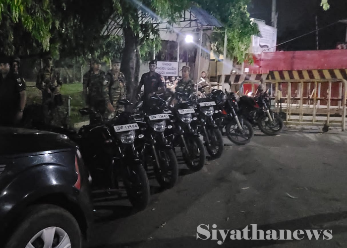වර්ජනය අතරතුර කොළොන්නාව, සපුගස්කන්ද සහ මුතුරාජවෙලට පොලීසිය හා හමුදාව