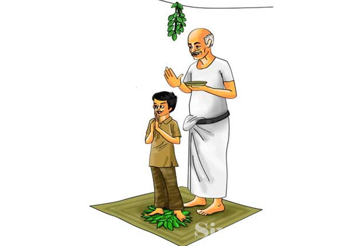 අලුත් අවුරුද්දේ හිසතෙල් ගෑමේ චාරිත්‍රය අදයි