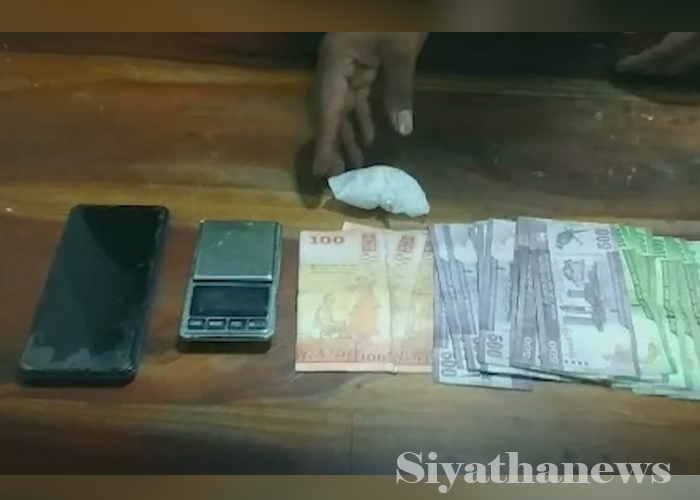 අයිස් මත්ද්‍රව්‍ය ජාවාරමේ නිරත වූ පුද්ගලයෙකු අත්අඩංගුවට