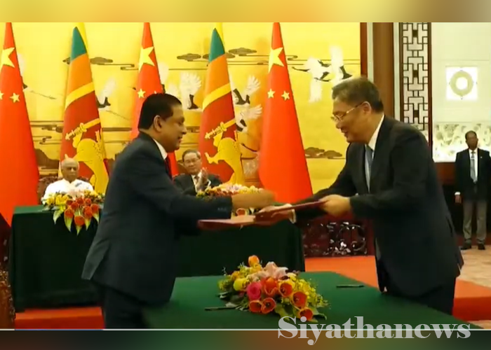 චීන ශ්‍රී ලංකා සහයෝගිතාවයෙන් ගිවිසුම් 09කට අත්සන් තැබේ (VIDEO)