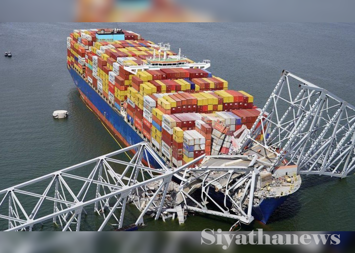 ලංකාවට එමින් තිබූ බැල්ටිමෝර් පාලමේ ගැටුණු නැවේ අන්තරාකාරී අපද්‍රව්‍ය
