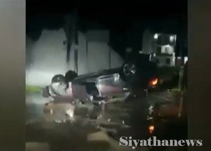 ජල නලයේ ගැටුන මෝටර් රථය නිසා ප්‍රදේශ කිහිපයකට ජල සැපයුම නවතී