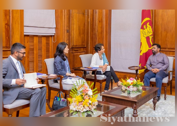 එක්සත් ජාතීන්ගේ සංවිධානයේ සහකාර මහලේකම්වරිය ජනපති හමුවෙයි