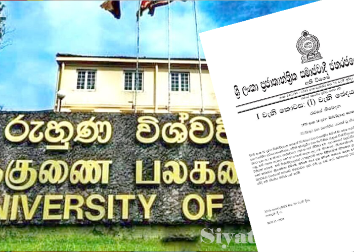 රුහුණ විශ්වවිද්‍යාලයට නිසි බලධරයෙකු පත්කෙරේ