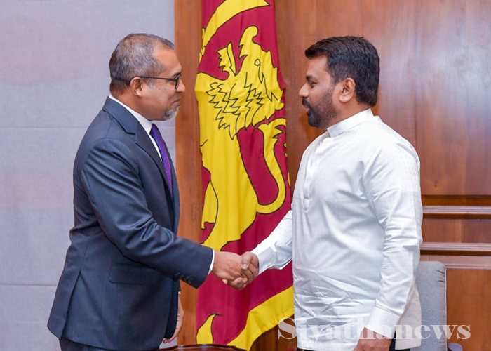ජනපති සහ මාලදිවයින් විදේශ කටයුතු අමාත්‍ය අතර හමුවක්