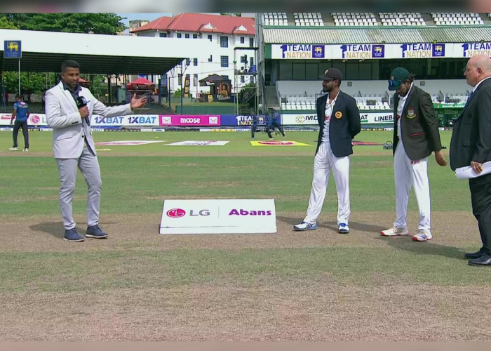 දෙවන ටෙස්ට් තරගයේ කාසියේ වාසිය බංග්ලාදේශයට.