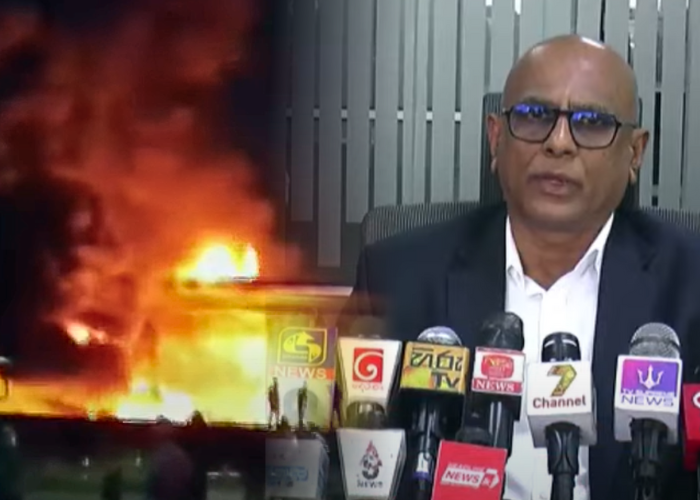 සපුගස් කන්ද තෙල් ටැංකියේ ගින්නක් – තෙල් සැපයුමට කිසිදු බාධාවක් නැහැ (VIDEO)