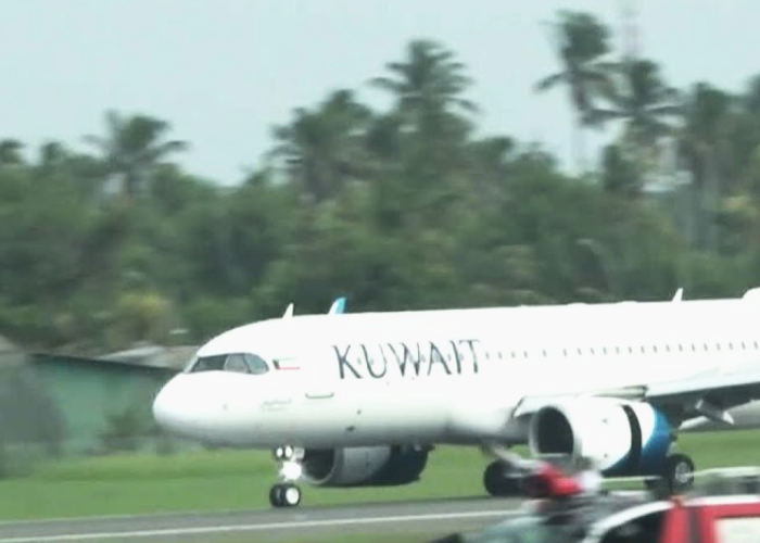 වසර 4කට පසු ශ්‍රී ලංකාවට ආ ‘Kuwait Airways’ (VIDEO)