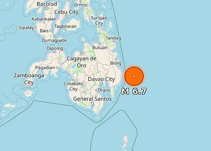පිලිපීනයට රික්ටර් මාපක 6.7ක ප්‍රබල භූ කම්පනයක්