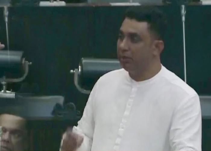 රෝහණගේ ආරක්ෂාවෙන් උණුසුම් වූ පාර්ලිමේන්තුව (VIDEO)