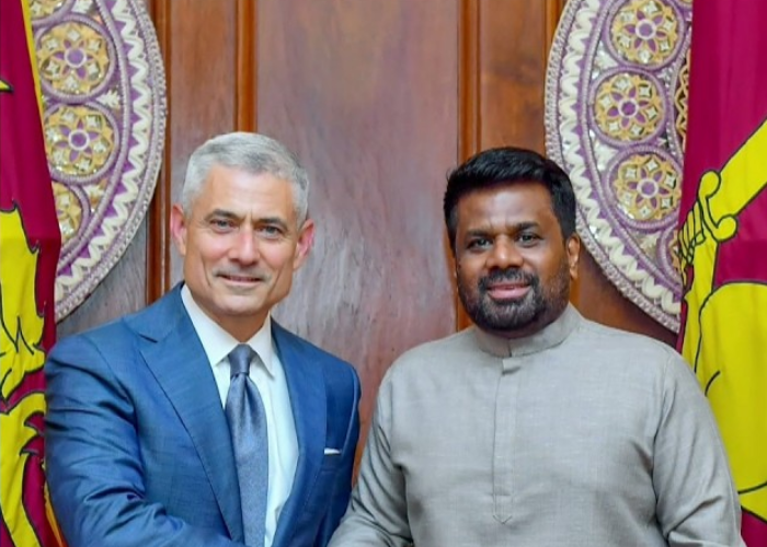 දකුණු සහ මධ්‍යම ආසියානු කටයුතු පිළිබඳ අමෙරිකා එක්සත් ජනපද සහකාර රාජ්‍ය ලේකම්වරයා ජනපති හමුවෙයි (VIDEO)