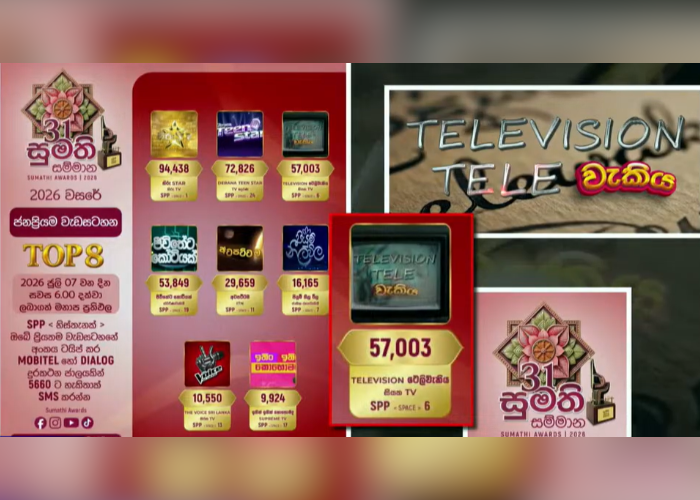 ඇය සහ ටෙලිවැකිය ජනප්‍රියම වැඩසටහන් 16 අතරට (VIDEO)